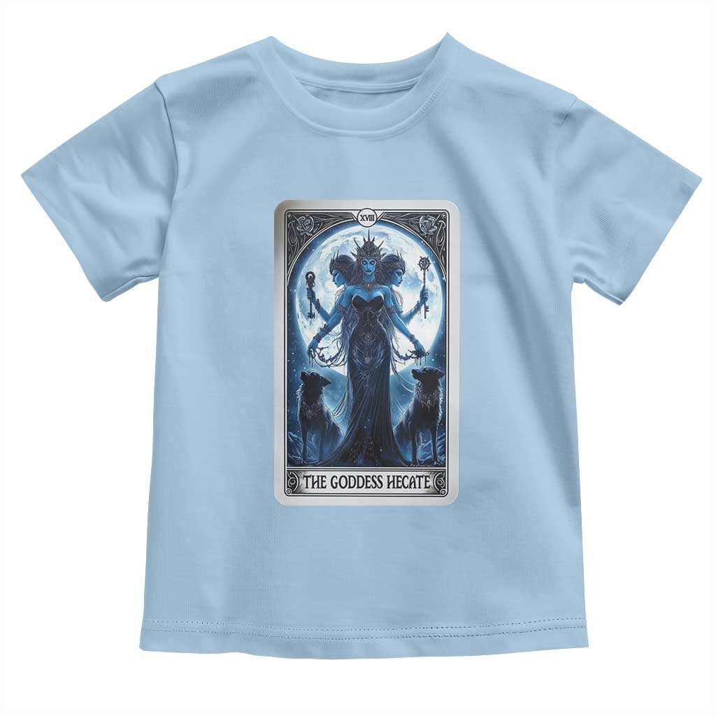 Greek Mythology Hecate Triple Goddess Toddler T Shirt Moon Pagan Gothic Witch TS09 Light Blue Print Your Wear
