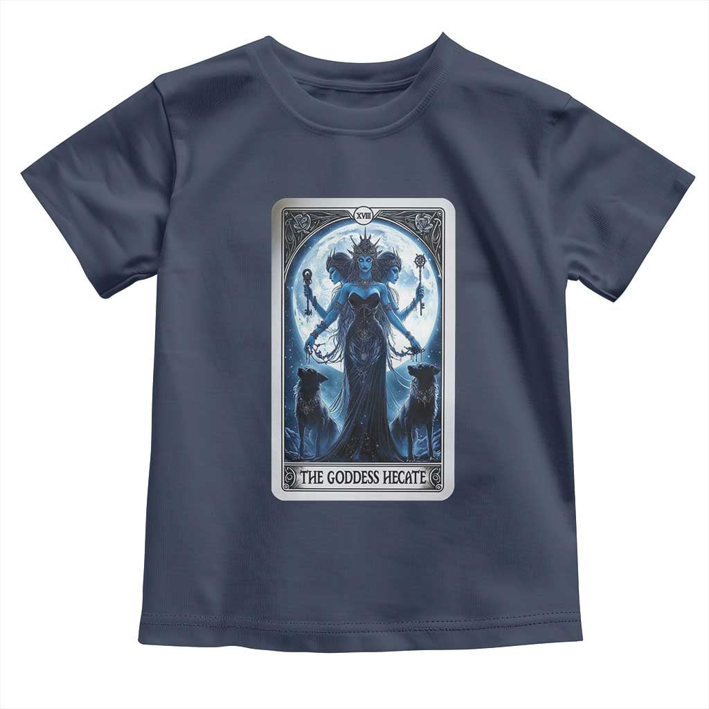 Greek Mythology Hecate Triple Goddess Toddler T Shirt Moon Pagan Gothic Witch TS09 Navy Print Your Wear