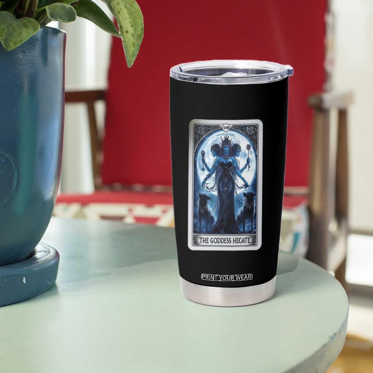 Greek Mythology Hecate Triple Goddess Tumbler Cup Moon Pagan Gothic Witch TS09 Print Your Wear