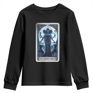 Greek Mythology Hecate Triple Goddess Youth Sweatshirt Moon Pagan Gothic Witch TS09 Black Print Your Wear