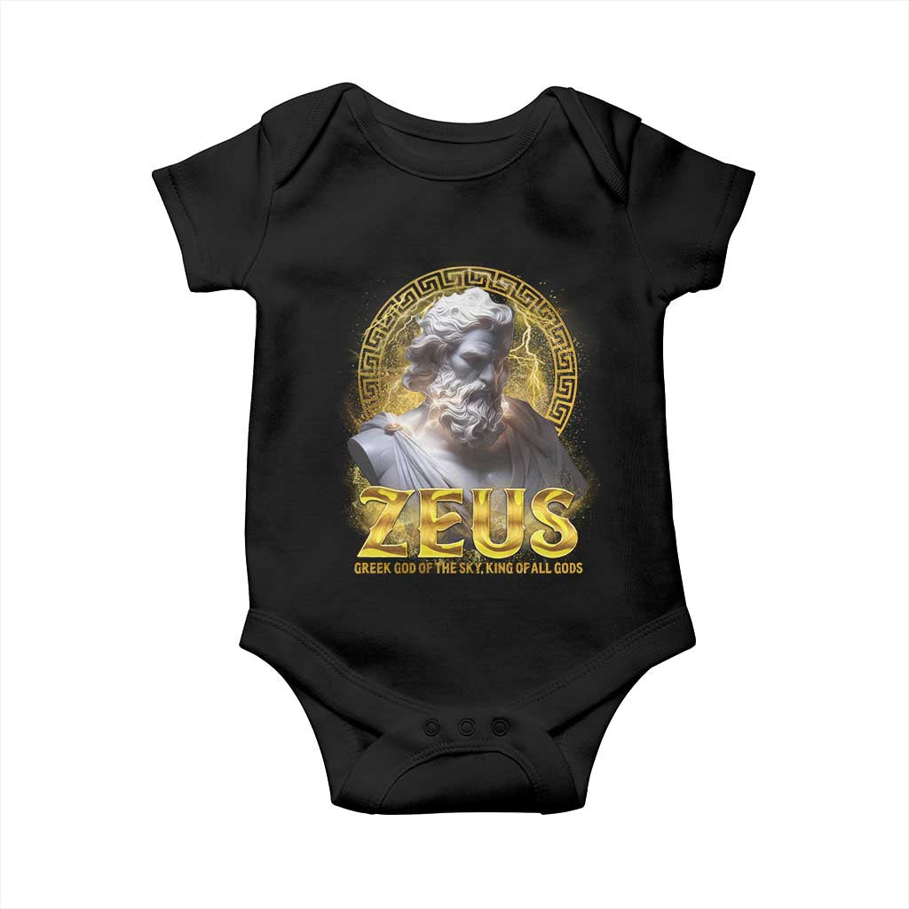 Greek Mythology Zeus Baby Onesie God Of The Sky King Of All Gods TS09 Black Print Your Wear