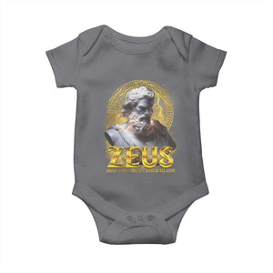 Greek Mythology Zeus Baby Onesie God Of The Sky King Of All Gods TS09 Charcoal Print Your Wear