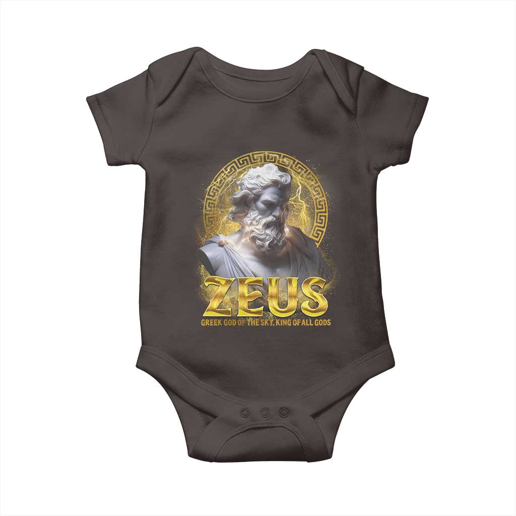 Greek Mythology Zeus Baby Onesie God Of The Sky King Of All Gods TS09 Dark Chocolate Print Your Wear