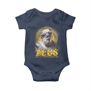 Greek Mythology Zeus Baby Onesie God Of The Sky King Of All Gods TS09 Navy Print Your Wear