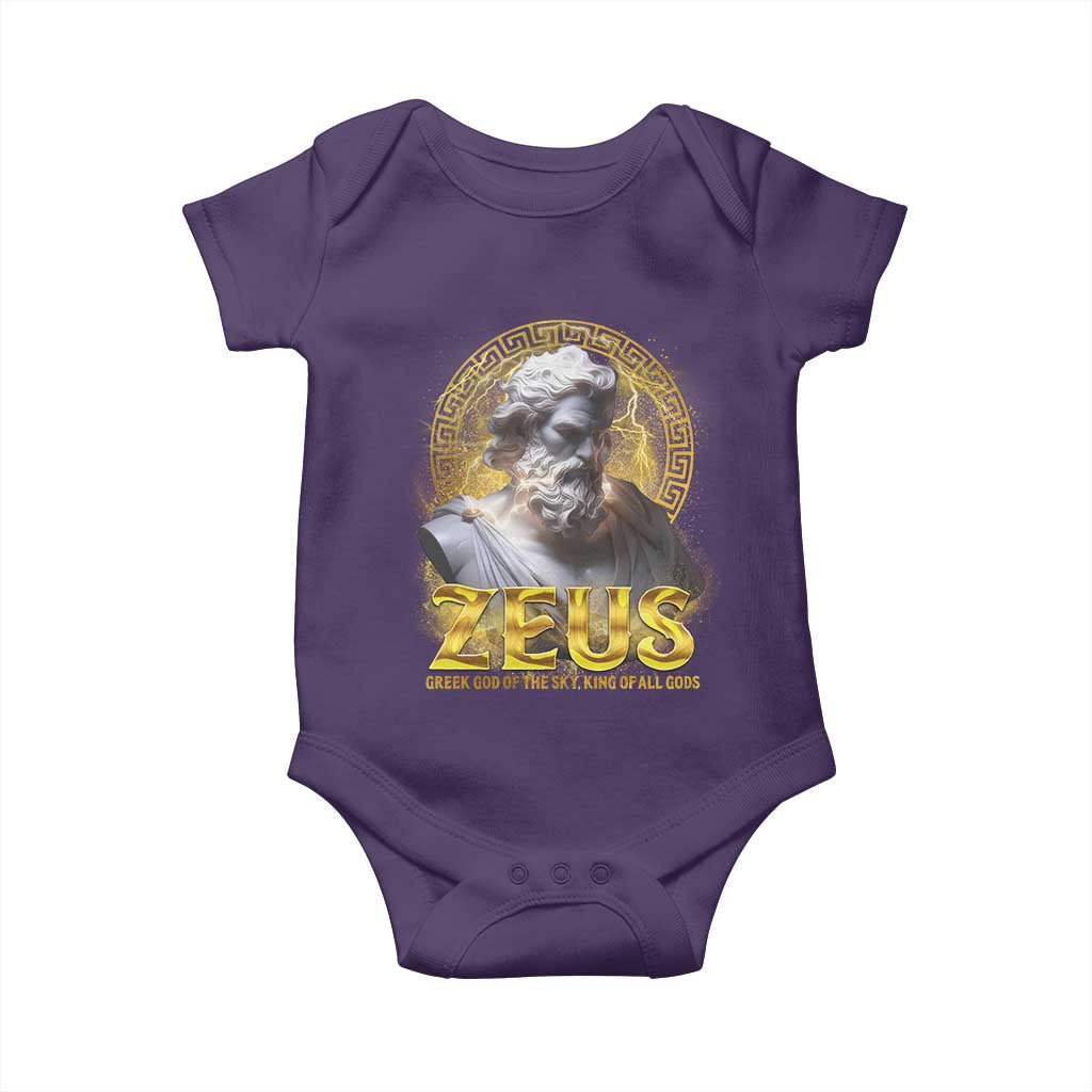 Greek Mythology Zeus Baby Onesie God Of The Sky King Of All Gods TS09 Purple Print Your Wear
