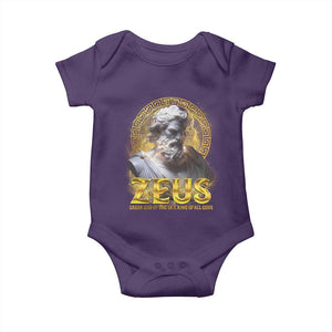 Greek Mythology Zeus Baby Onesie God Of The Sky King Of All Gods TS09 Purple Print Your Wear
