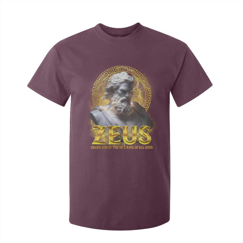 Greek Mythology Zeus T Shirt For Kid God Of The Sky King Of All Gods TS09 Maroon Print Your Wear