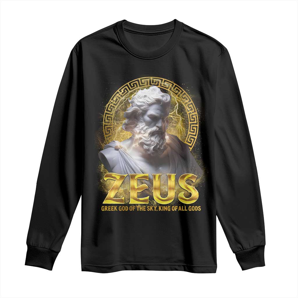 Greek Mythology Zeus Long Sleeve Shirt God Of The Sky King Of All Gods TS09 Black Print Your Wear