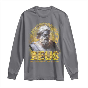 Greek Mythology Zeus Long Sleeve Shirt God Of The Sky King Of All Gods TS09 Charcoal Print Your Wear