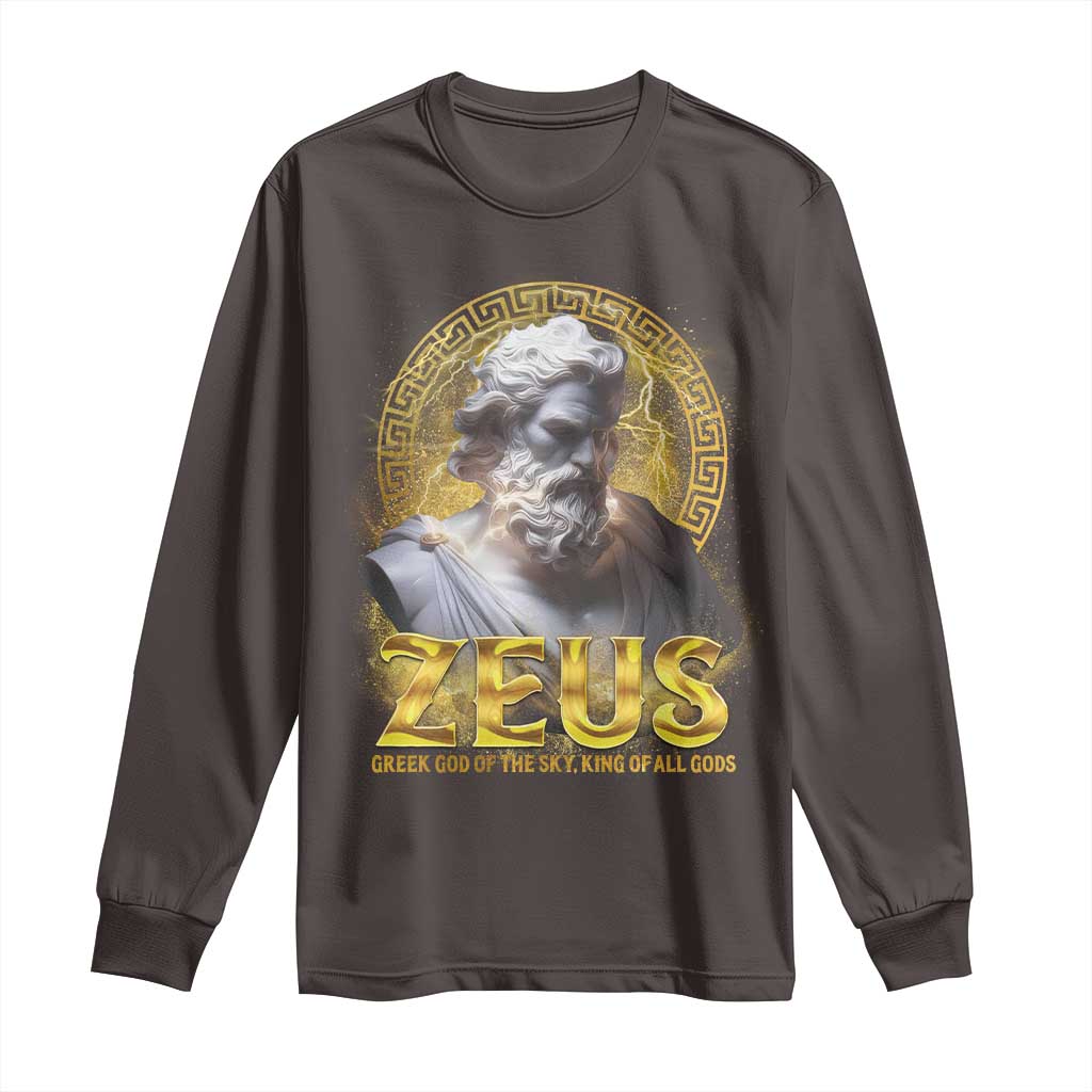 Greek Mythology Zeus Long Sleeve Shirt God Of The Sky King Of All Gods TS09 Dark Chocolate Print Your Wear