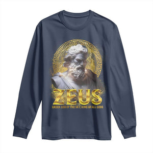 Greek Mythology Zeus Long Sleeve Shirt God Of The Sky King Of All Gods TS09 Navy Print Your Wear