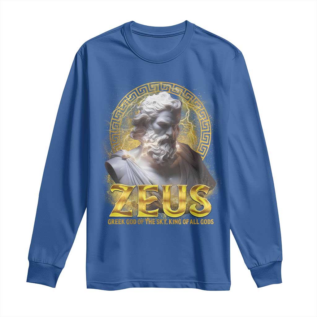 Greek Mythology Zeus Long Sleeve Shirt God Of The Sky King Of All Gods TS09 Royal Blue Print Your Wear