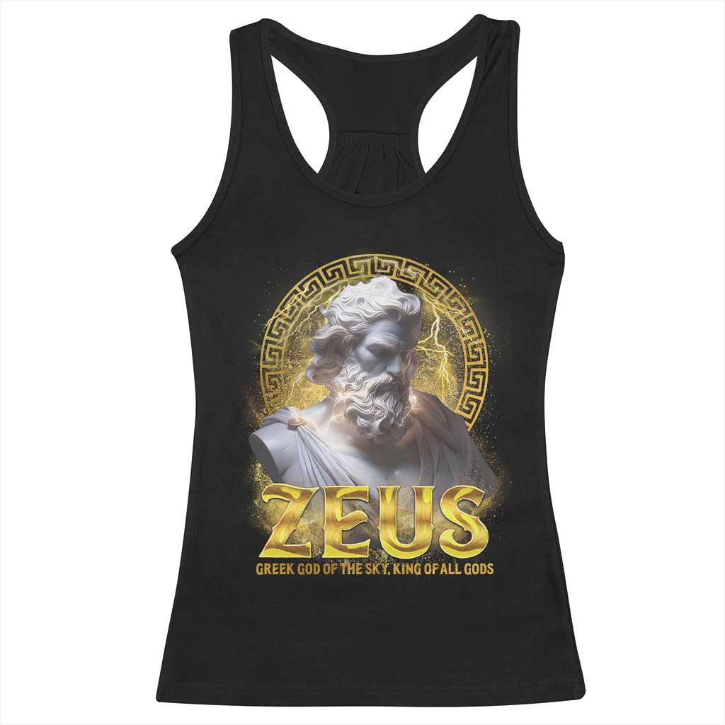 Greek Mythology Zeus Racerback Tank Top God Of The Sky King Of All Gods TS09 Black Print Your Wear