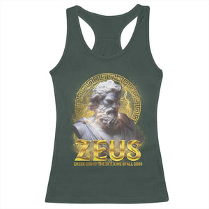 Greek Mythology Zeus Racerback Tank Top God Of The Sky King Of All Gods TS09 Dark Forest Green Print Your Wear
