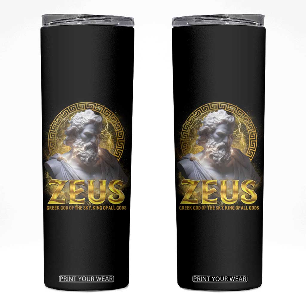 Greek Mythology Zeus Skinny Tumbler God Of The Sky King Of All Gods TS09 Black Print Your Wear