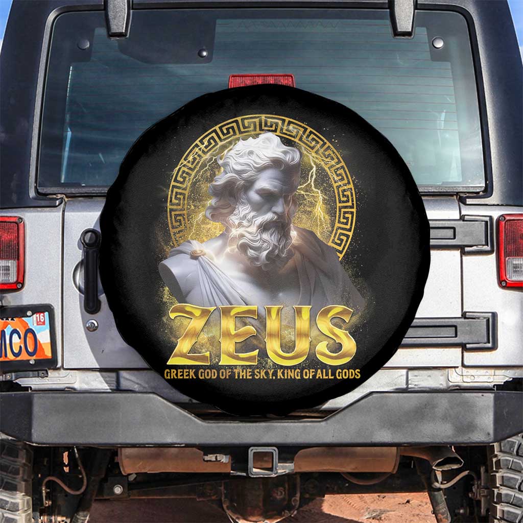 Greek Mythology Zeus Spare Tire Cover God Of The Sky King Of All Gods TS09 No hole Black Print Your Wear
