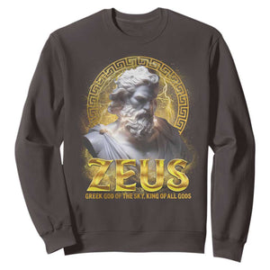 Greek Mythology Zeus Sweatshirt God Of The Sky King Of All Gods TS09 Dark Chocolate Print Your Wear