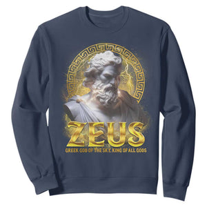 Greek Mythology Zeus Sweatshirt God Of The Sky King Of All Gods TS09 Navy Print Your Wear