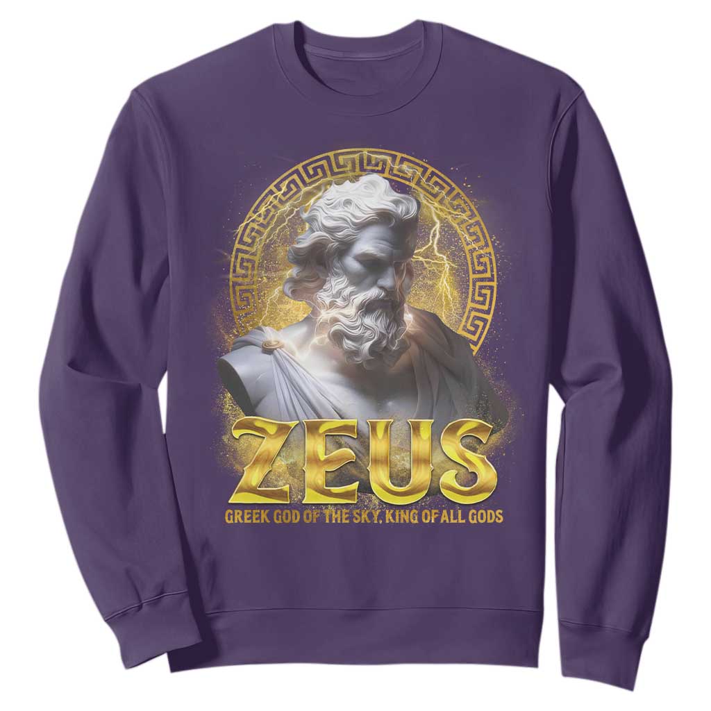 Greek Mythology Zeus Sweatshirt God Of The Sky King Of All Gods TS09 Purple Print Your Wear