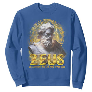 Greek Mythology Zeus Sweatshirt God Of The Sky King Of All Gods TS09 Royal Blue Print Your Wear