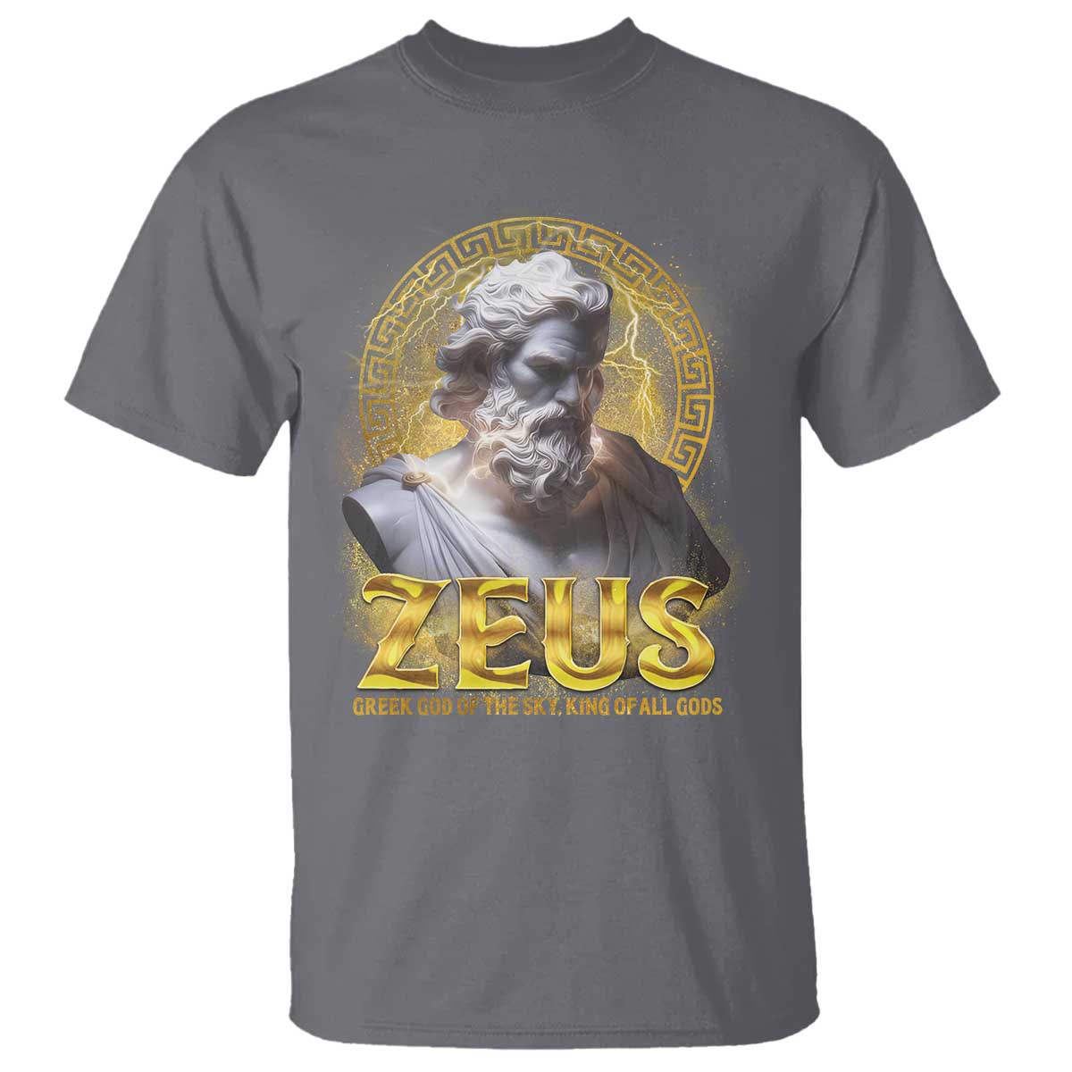 Greek Mythology Zeus T Shirt God Of The Sky King Of All Gods TS09 Charcoal Print Your Wear