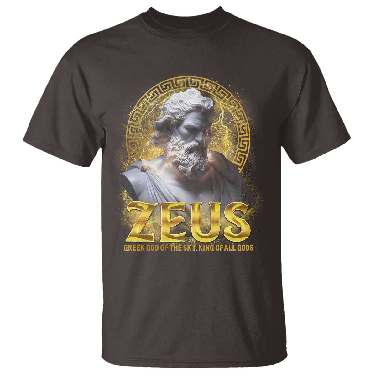 Greek Mythology Zeus T Shirt God Of The Sky King Of All Gods TS09 Dark Chocolate Print Your Wear