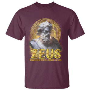 Greek Mythology Zeus T Shirt God Of The Sky King Of All Gods TS09 Maroon Print Your Wear