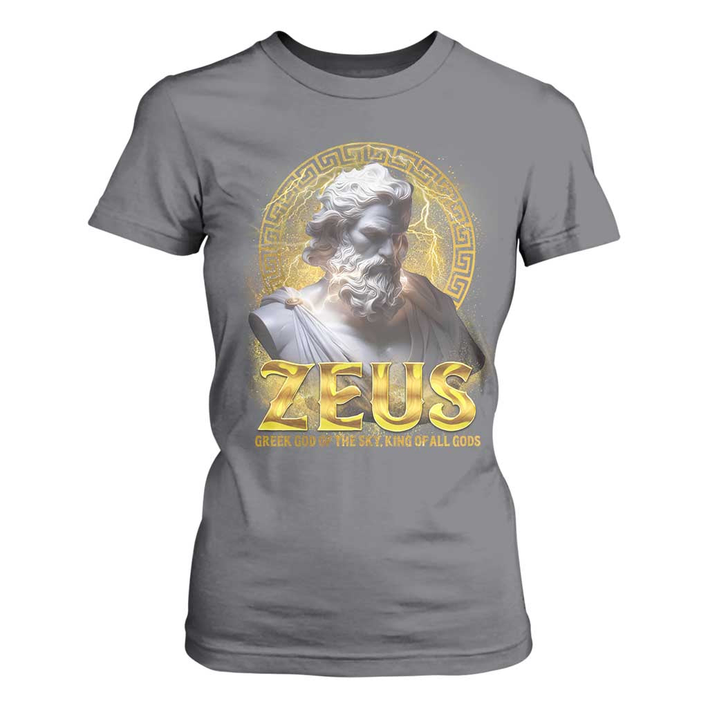 Greek Mythology Zeus T Shirt For Women God Of The Sky King Of All Gods TS09 Charcoal Print Your Wear