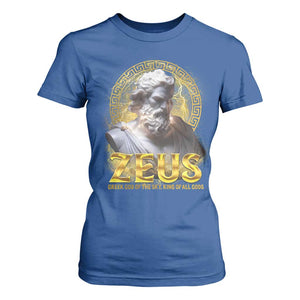 Greek Mythology Zeus T Shirt For Women God Of The Sky King Of All Gods TS09 Royal Blue Print Your Wear