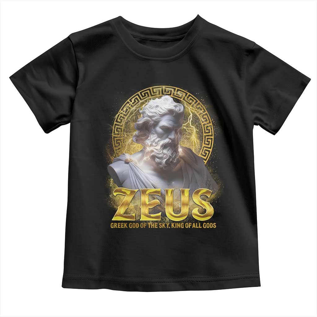 Greek Mythology Zeus Toddler T Shirt God Of The Sky King Of All Gods TS09 Black Print Your Wear