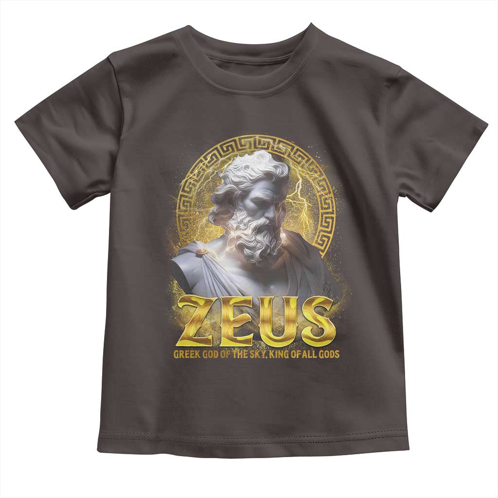 Greek Mythology Zeus Toddler T Shirt God Of The Sky King Of All Gods TS09 Dark Chocolate Print Your Wear
