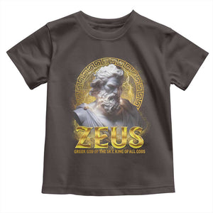 Greek Mythology Zeus Toddler T Shirt God Of The Sky King Of All Gods TS09 Dark Chocolate Print Your Wear