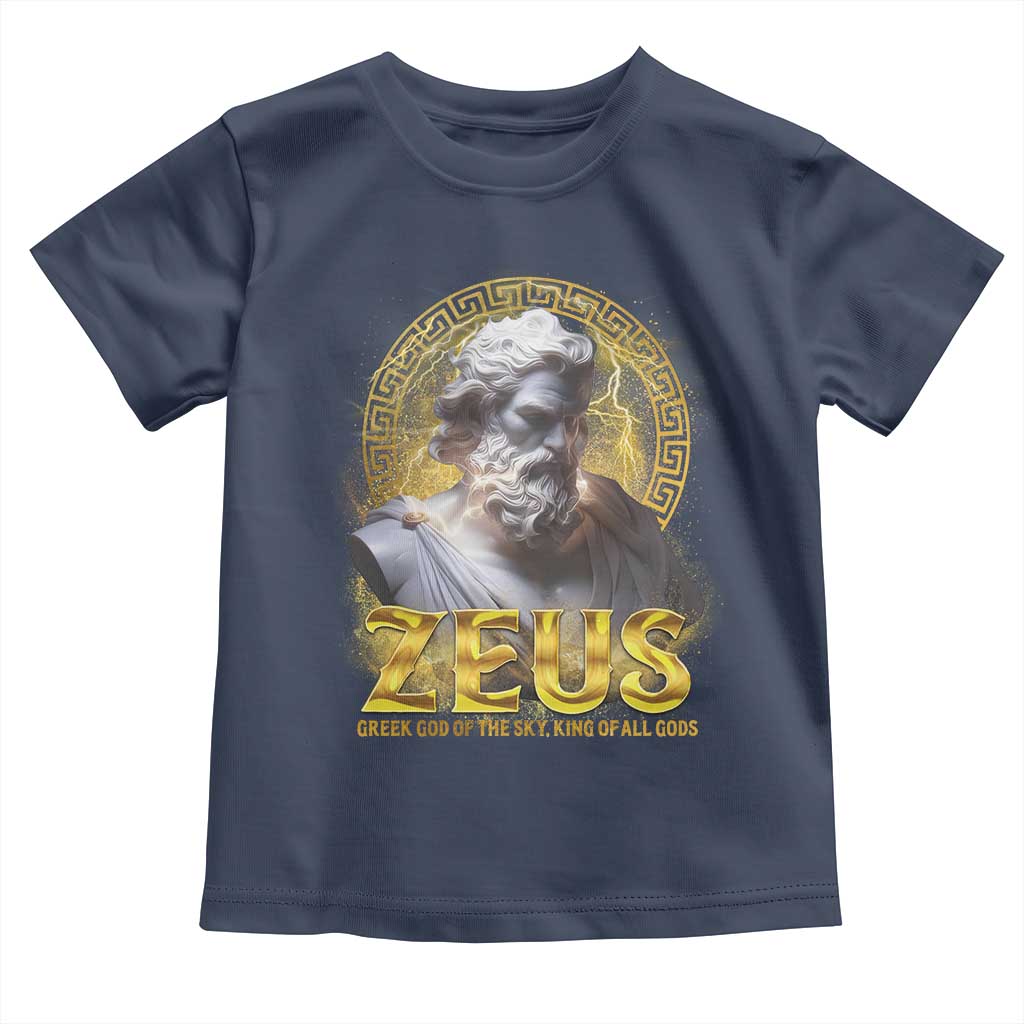 Greek Mythology Zeus Toddler T Shirt God Of The Sky King Of All Gods TS09 Navy Print Your Wear