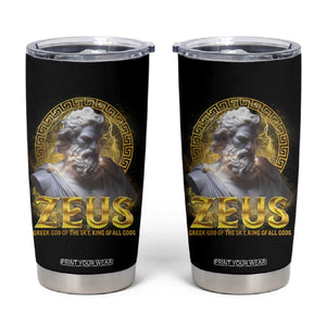 Greek Mythology Zeus Tumbler Cup God Of The Sky King Of All Gods TS09 Black Print Your Wear