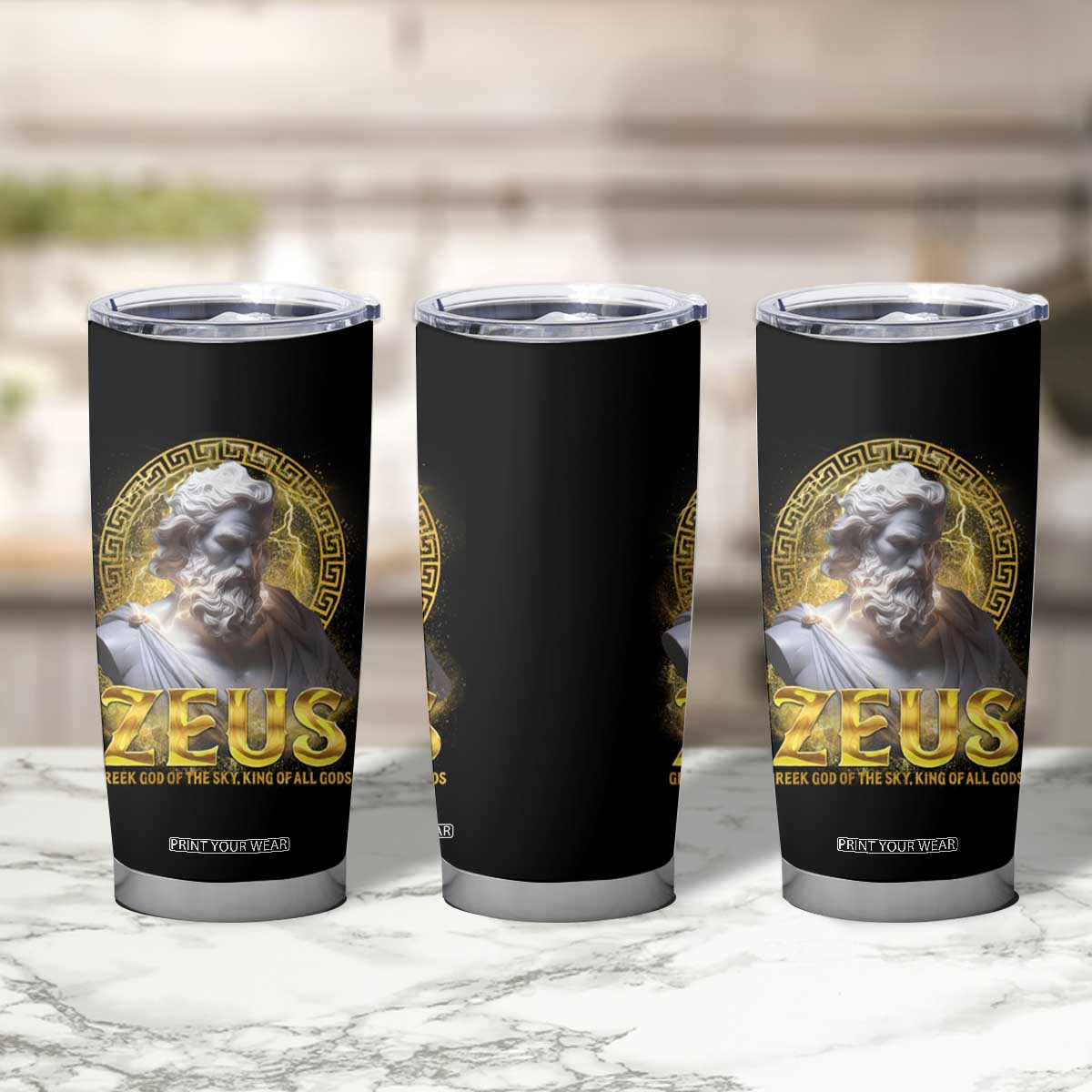 Greek Mythology Zeus Tumbler Cup God Of The Sky King Of All Gods TS09 Print Your Wear