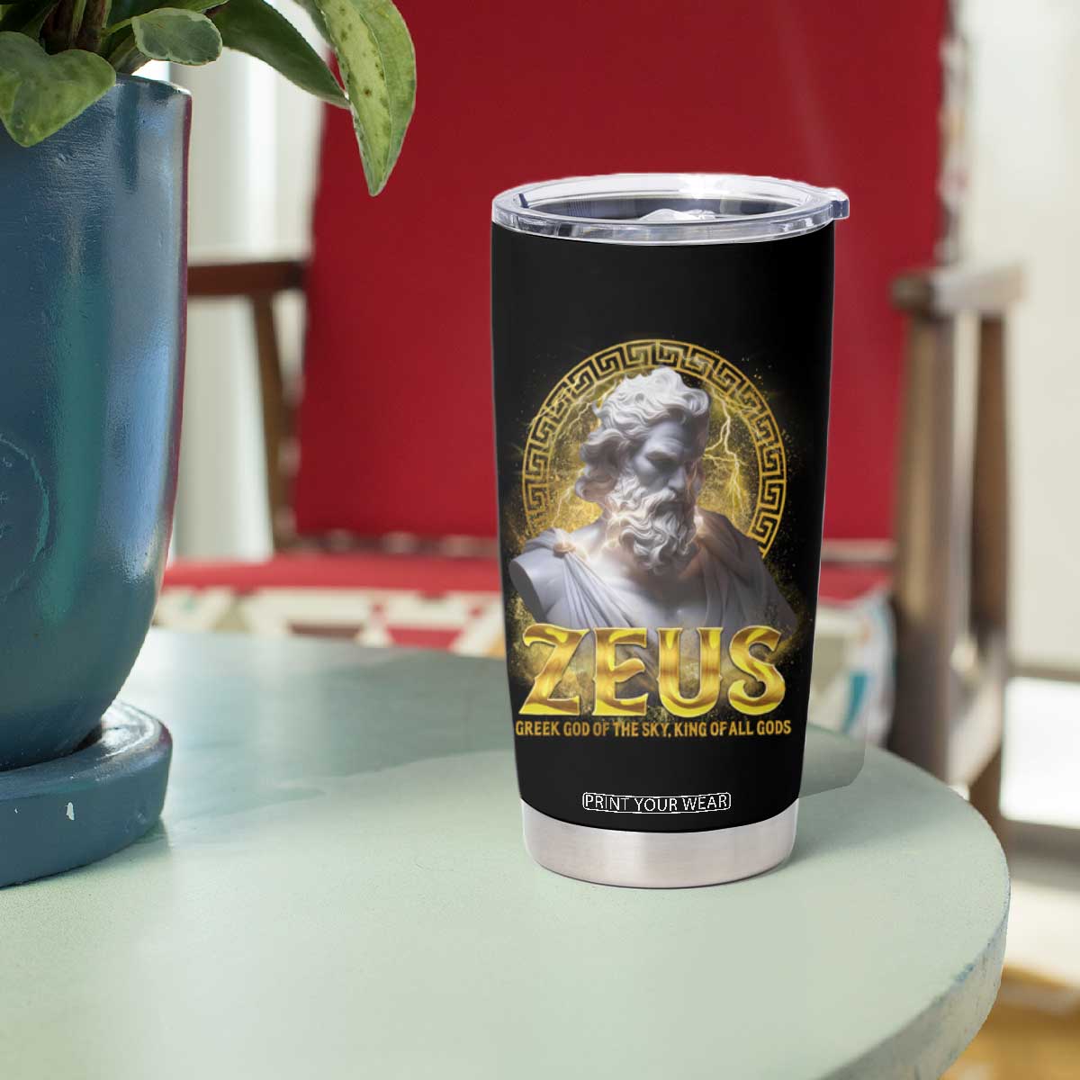 Greek Mythology Zeus Tumbler Cup God Of The Sky King Of All Gods TS09 Print Your Wear