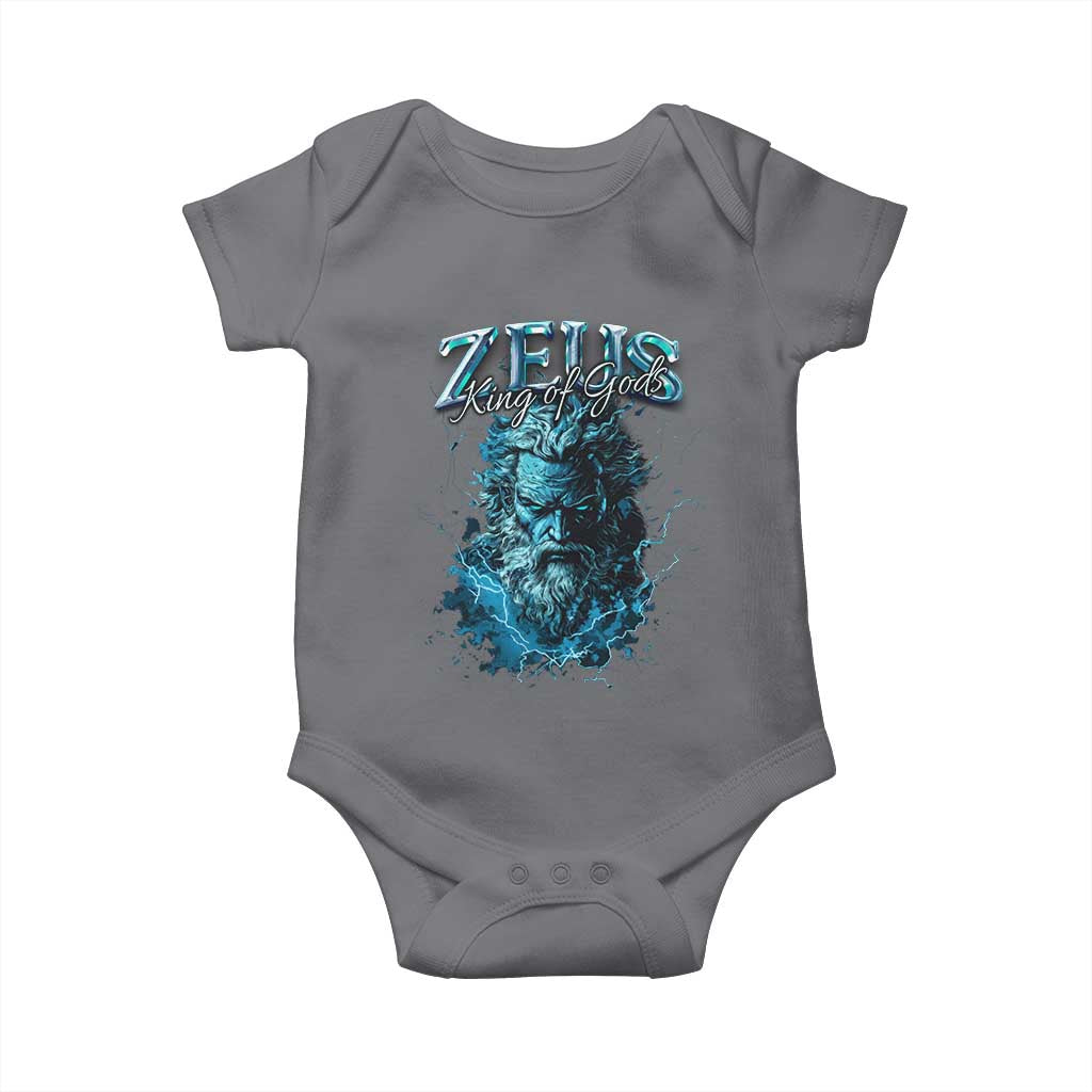 Greek Mythology Zeus Baby Onesie King Of Gods TS09 Charcoal Print Your Wear
