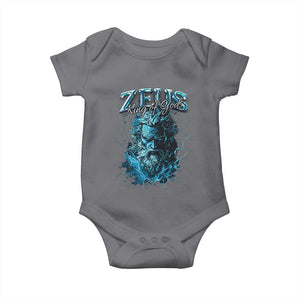 Greek Mythology Zeus Baby Onesie King Of Gods TS09 Charcoal Print Your Wear