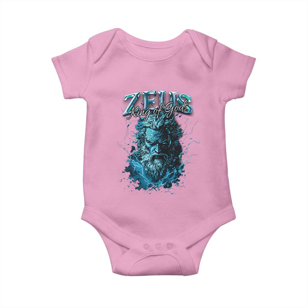 Greek Mythology Zeus Baby Onesie King Of Gods TS09 Light Pink Print Your Wear