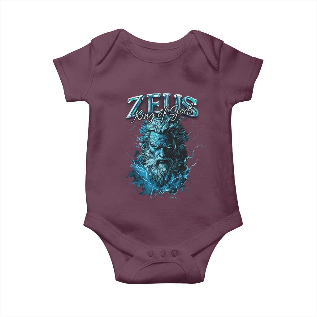 Greek Mythology Zeus Baby Onesie King Of Gods TS09 Maroon Print Your Wear