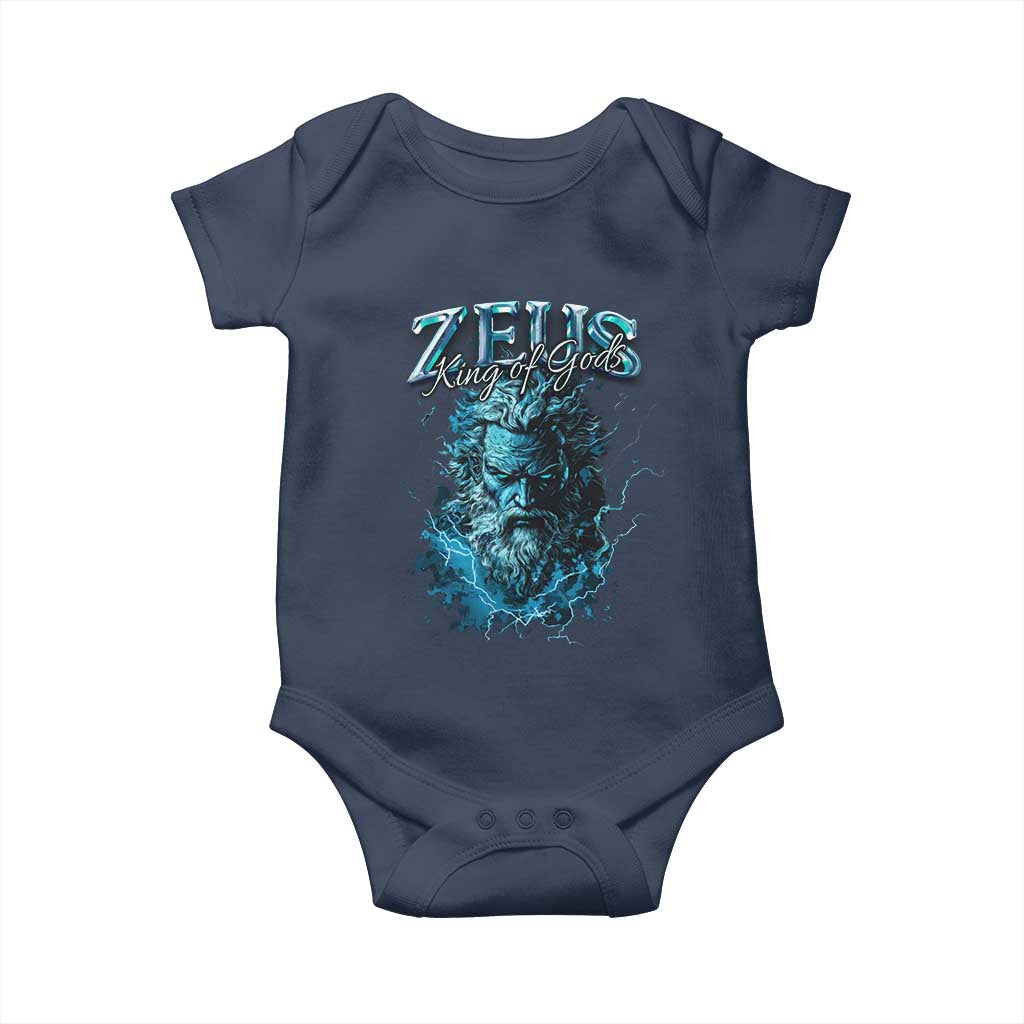 Greek Mythology Zeus Baby Onesie King Of Gods TS09 Navy Print Your Wear