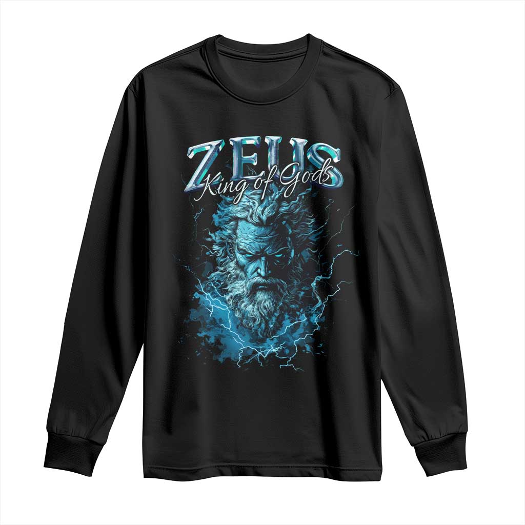 Greek Mythology Zeus Long Sleeve Shirt King Of Gods TS09 Black Print Your Wear