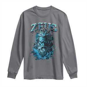 Greek Mythology Zeus Long Sleeve Shirt King Of Gods TS09 Charcoal Print Your Wear