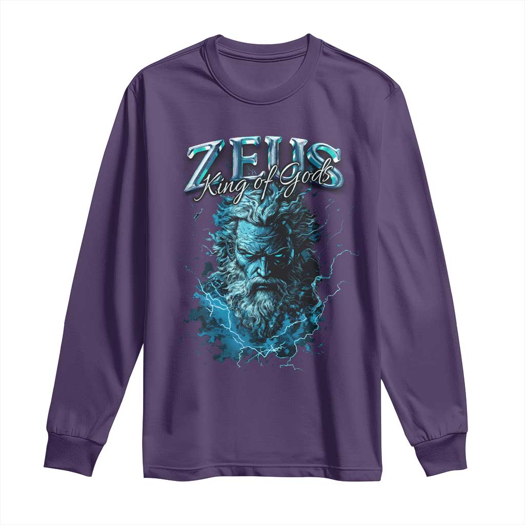 Greek Mythology Zeus Long Sleeve Shirt King Of Gods TS09 Purple Print Your Wear