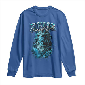 Greek Mythology Zeus Long Sleeve Shirt King Of Gods TS09 Royal Blue Print Your Wear