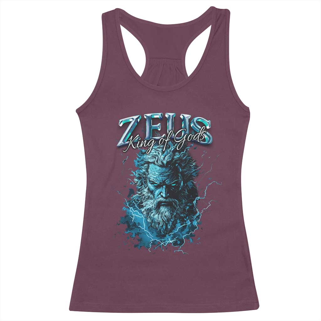 Greek Mythology Zeus Racerback Tank Top King Of Gods TS09 Maroon Print Your Wear