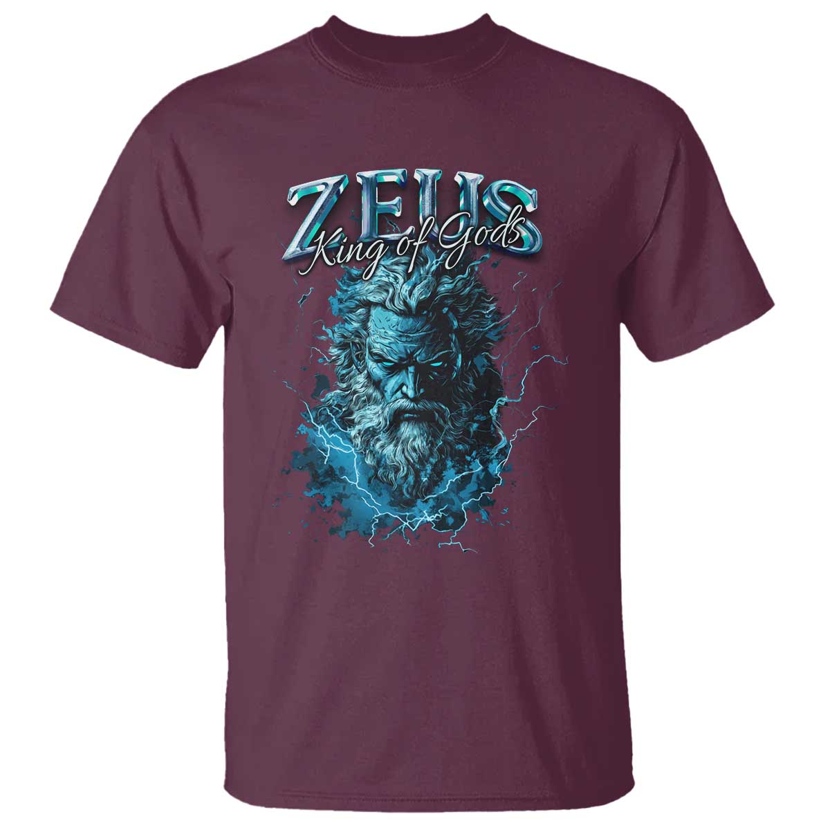 Greek Mythology Zeus T Shirt King Of Gods TS09 Maroon Print Your Wear
