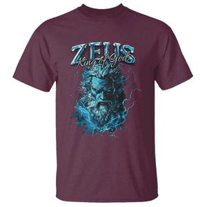 Greek Mythology Zeus T Shirt King Of Gods TS09 Maroon Print Your Wear