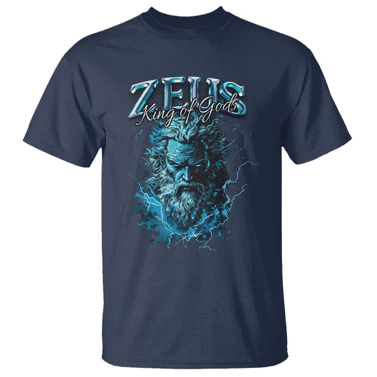Greek Mythology Zeus T Shirt King Of Gods TS09 Navy Print Your Wear