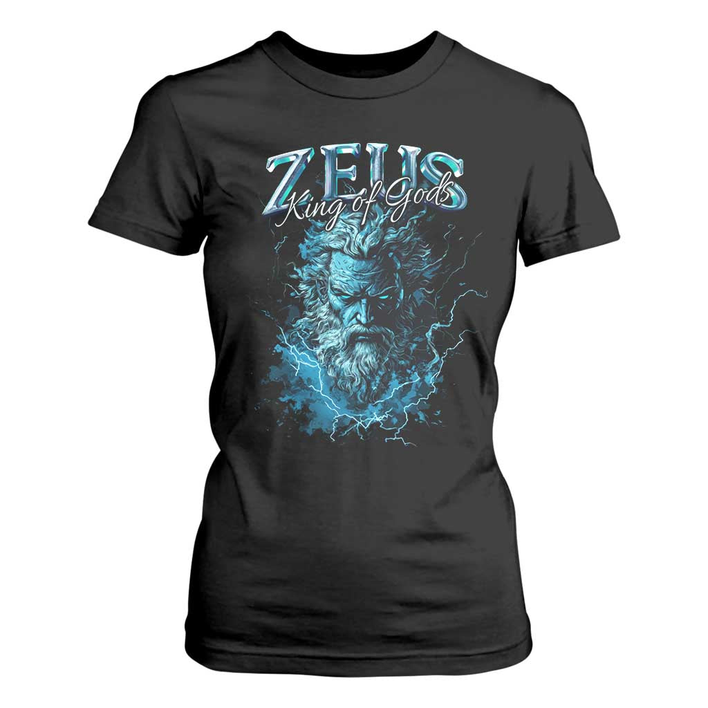 Greek Mythology Zeus T Shirt For Women King Of Gods TS09 Black Print Your Wear